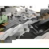Mexen Andres pusantrinė granitinė plautuvė su džiovykle 1000 x 500 mm, Juoda/Sidabrinis metallic - 6515101510-73