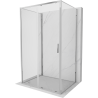 Mexen Exo-S 3S trijų sienų stumdomas dušo kabina 145 x 70 cm, permatomas, chromas - 8151-145-070-01-00-3S