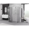 Mexen Exo-S 3S stačiakampė dušo kabina 3 sienų, stumdomos durys 100 x 75 cm, skaidri, chromas - 8151-100-075-01-00-3S