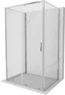 Mexen Exo-S 3S trijų sienų stumdomos dušo kabina, 90 x 85 cm, skaidri, chromuota - 8151-090-085-01-00-3S
