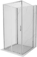 Mexen Exo-3S trijų sienelių stumdoma dušo kabina 95 x 95 cm, skaidri, chromuota - 8151-095-095-01-00-3S