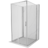 Mexen Exo-3S dušo kabina 3 sienelės stumdomos 100 x 100 cm, permatoma, chromas - 8151-100-100-01-00-3S