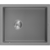 Mexen Pedro granitinis virtuvės kriauklė su viena kamera 560 x 460 mm, pilkas, chromuota sifonas - 6508561000-71