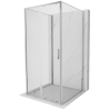 Mexen Exo-3S trijų sienų dušo kabina stumdomomis durimis 110 x 110 cm, permatoma, chromuota - 8151-110-110-01-00-3S