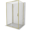 Mexen Exo-3S trijų sienų stumdomas dušo kabinas 95 x 120 cm, permatomas, auksinis - 8151-095-120-50-00-3S
