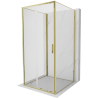 Mexen Exo-3S dušo kabina 3-sienos stumdomos durelės 120 x 120 cm, skaidrus, auksinė - 8151-120-120-50-00-3S