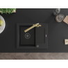Mexen Enzo vienos sekcijos granitinė plautuvė su nubėgimo zona ir virtuviniu maišytuvu Duero, juoda - 6506-77-671600-50-B