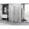 Mexen Exo-S Duo 3S dušo kabina 3-sienų stumdomos durys, 130 x 70 cm, permatoma, chromas - 8152-130-070-01-00-3S