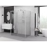 Mexen Exo-S Duo 3S 3 sienų dušo kabina 130 x 75 cm, permatoma, chromuota - 8152-130-075-01-00-3S