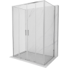 Mexen Exo-3S trijų sienų dušo kabina su slankiojančiomis durimis 150 x 90 cm, skaidri, chromuota - 8152-150-090-01-00-3S