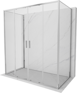 Mexen Exo-3S trijų sienelių stumdomas dušo kabinas 190 x 90 cm, permatomas, chromas - 8152-190-090-01-00-3S