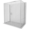 Mexen Exo-3S trijų sienų stumdomas dušo kabina 180 x 95 cm, permatomas, chromas - 8152-180-095-01-00-3S