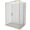 Mexen Exo-3S dušo kabina 3 sieninė stumdomoji 150 x 85 cm, skaidri, auksinė - 8152-150-085-50-00-3S