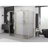 Mexen Exo-S Duo 3S trijų dalių stumdomas dušo kabinas 170 x 100 cm, permatomas, auksinis - 8152-170-100-50-00-3S