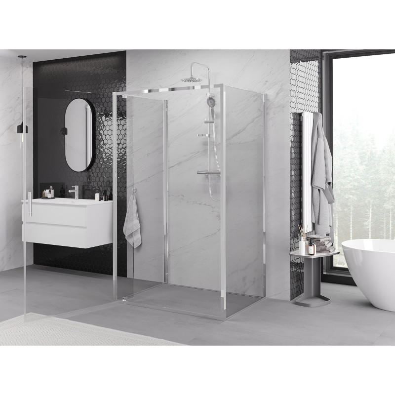 Mexen Exo-BR 3S 75 x 70 cm, permatomasis, chromuotas trijų sienelių dušo kabinas - 8181-075-070-01-00-3S