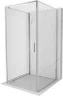 Mexen Exo-3S trijų sienelių dušo kabina, atidaroma, 95 x 95 cm, skaidri, chromuota - 8181-095-095-01-00-3S