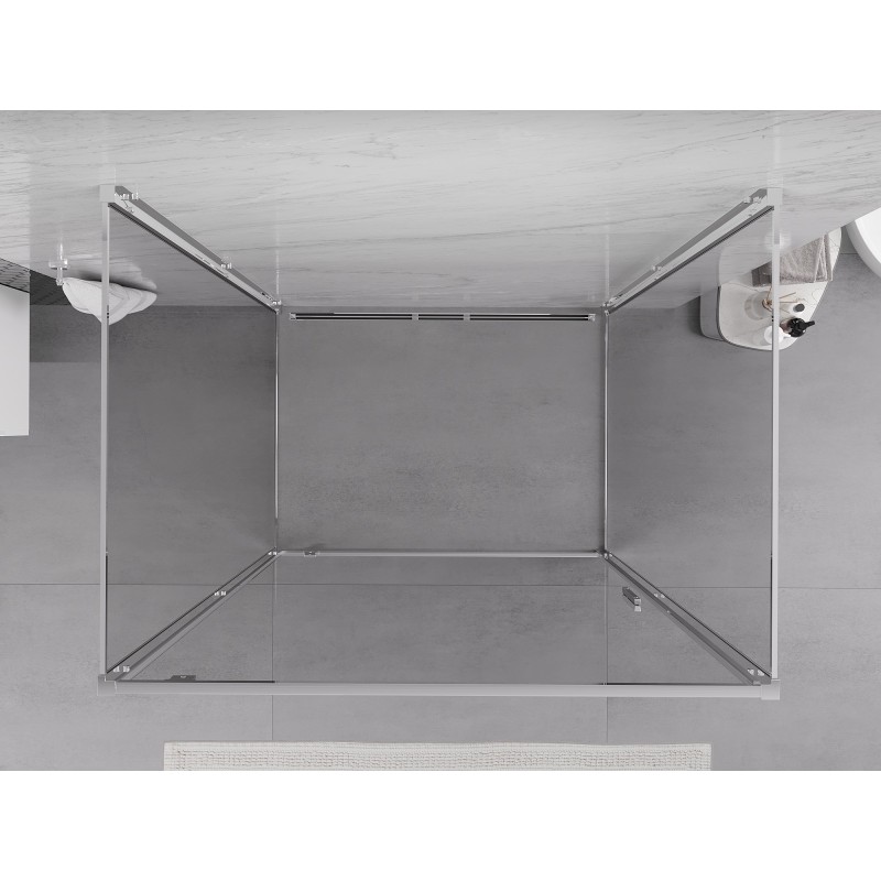 Mexen Exo-3S dušo kabina 3-jų sienelių varstoma 75 x 110 cm, skaidrus, chromas - 8181-075-110-01-00-3S