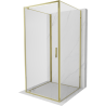 Mexen Exo-3S Nislenki dušo kabina su trimis sienelėmis 95 x 95 cm, skaidri, auksinė - 8181-095-095-50-00-3S