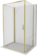 Mexen Exo-3S dušo kabina 3 sieneli atveriama 75 x 110 cm, permatoma, auksinė - 8181-075-110-50-00-3S