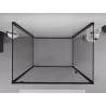 Mexen Exo-BR 3S dušo kabina 3-sienų atveriama 100 x 70 cm, permatomas, juoda - 8181-100-070-70-00-3S
