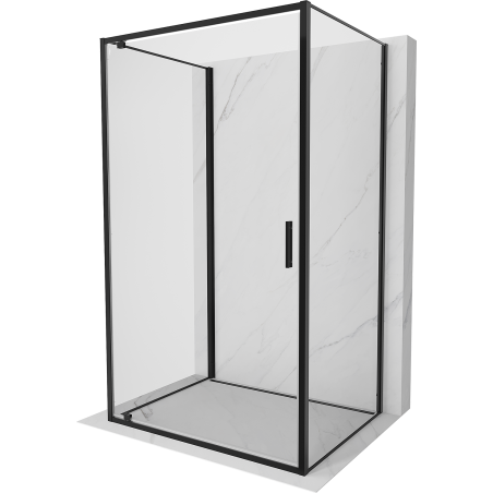 Mexen Exo-3S trijų sienelių dušo kabina 70 x 90 cm, skaidri, juoda - 8181-070-090-70-00-3S