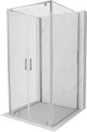 Mexen Exo-BR Duo 3S Dušo kabina 3 sienos atveriama 70 x 70 cm, skaidri, chromuota - 8182-070-070-01-00-3S