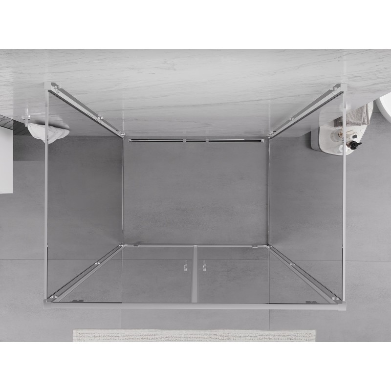 Mexen Exo-3S 3-sienė dušo kabina 70 x 80 cm, permatoma, chromas - 8182-070-080-01-00-3S