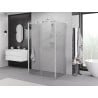Mexen Exo-3S 3 sienų atveriama dušo kabina 70 x 90 cm, skaidri, chromas - 8182-070-090-01-00-3S