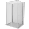 Mexen Exo-BR Duo 3S 3-sienų atveriamas dušo kabina 80 x 90 cm, permatomas, chromas - 8182-080-090-01-00-3S