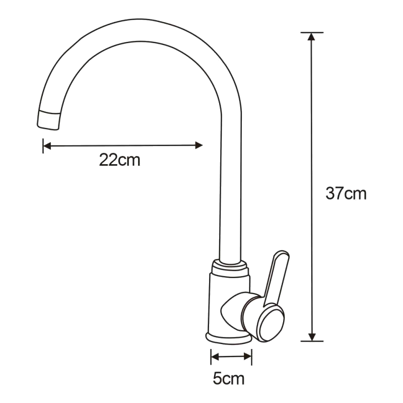 Mexen Sanika virtuvės maišytuvas, chromas - 672500-00