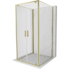 Mexen Exo-3S dušo kabina su 3 sienelėmis, atidaroma, 70 x 70 cm, skaidri, auksinė - 8182-070-070-50-00-3S