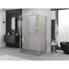 Mexen Exo-BR Duo 3S trijų sienelių dušo kabina atveriama 90 x 70 cm, skaidri, auksinė - 8182-090-070-50-00-3S