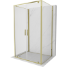 Mexen Exo-3S trijų sienelių atveriama dušo kabina 120 x 70 cm, permatoma, auksinė - 8182-120-070-50-00-3S