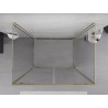 Mexen Exo-3S trijų sienelių atveriama dušo kabina 120 x 70 cm, permatoma, auksinė - 8182-120-070-50-00-3S