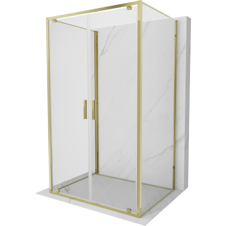 Mexen Exo-3S dušo kabina 3 sienų varstoma 120 x 90 cm, permatoma, auksinė - 8182-120-090-50-00-3S