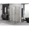 Mexen Exo-3S 80 x 110 cm trijų pusių atveriama dušo kabina, skaidri, auksinė - 8182-080-110-50-00-3S