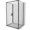 Mexen Exo-3S trijų sienų dušo kabina su varstomomis durimis 80 x 100 cm, permatoma, juoda - 8182-080-100-70-00-3S