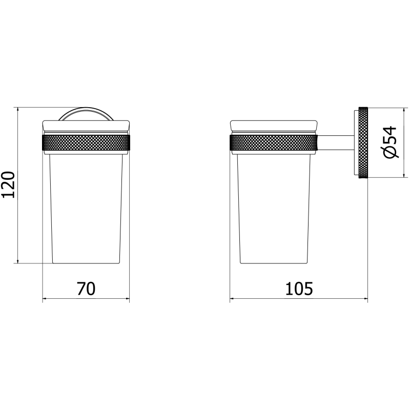 Mexen Gravo dantų šepetėlio laikiklis, juodas chromas - 70A93051-73