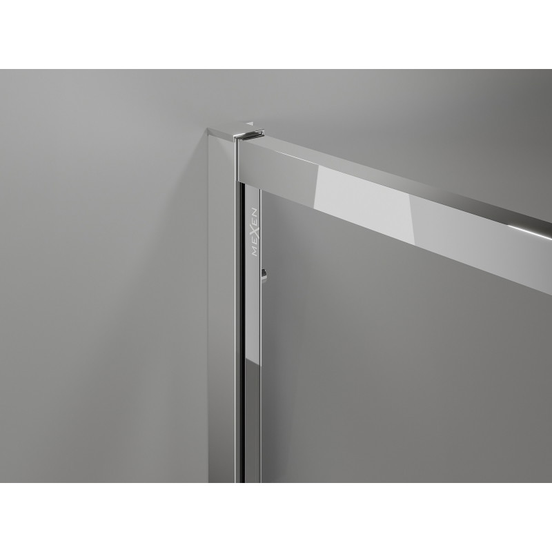 Mexen Exo-3S 3S dušo kabina 3 sienos, stumdomos 80 x 80 cm, permatomas, chromas - 8153-080-080-01-00-3S