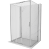 Mexen Exo-3S 3S trijų pusių dušo kabina, slankiojama, 95 x 90 cm, permatoma, chromas - 8153-095-090-01-00-3S