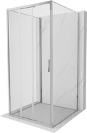 Mexen Exo-3S trijų sienelių stumdomas dušo kabina 95 x 95 cm, skaidrus, chromas - 8153-095-095-01-00-3S