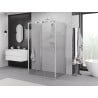 Mexen Exo-3S trijų sienų stumdomas dušo kabina 90 x 100 cm, permatomas, chromas - 8153-090-100-01-00-3S