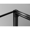 Mexen Exo-3S 3S trijų sienų slankiojamas dušo kabina 80 x 70 cm, permatomas, juodas - 8153-080-070-70-00-3S