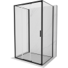 Mexen Exo-3S 3-sienų slankusios dušo kabina 85 x 70 cm, skaidri, juoda - 8153-085-070-70-00-3S