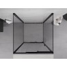 Mexen Exo-3S trijų sienų stumdomasis dušo kabina 95 x 95 cm, permatoma, juoda - 8153-095-095-70-00-3S