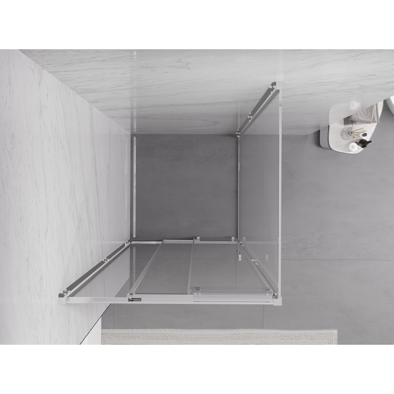 Mexen Exo stumiama dušo kabina 80 x 80 cm, permatoma, chrominė - 8153-080-080-01-00