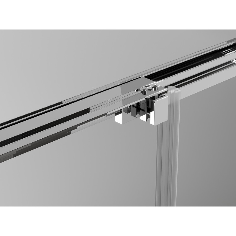 Mexen Exo 90 x 100 cm stumdomas dušo kabinas, permatomas, chromuotas - 8153-090-100-01-00