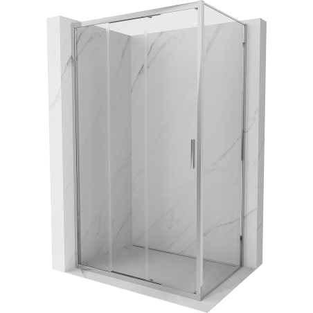 Mexen Exo stumdomos dušo kabina 95 x 100 cm, permatoma, chromuota - 8153-095-100-01-00