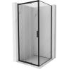 Mexen Exo-3S stiklinė dušo kabina 85 x 85 cm, skaidrus, juodas - 8153-085-085-70-00