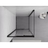 Mexen Exo-3S stiklinė dušo kabina 85 x 85 cm, skaidrus, juodas - 8153-085-085-70-00